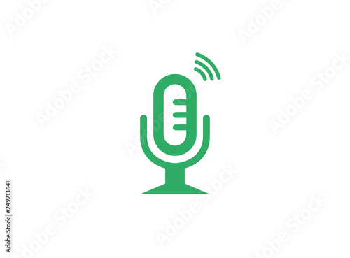 Microphone and karaoke symbol for logo design