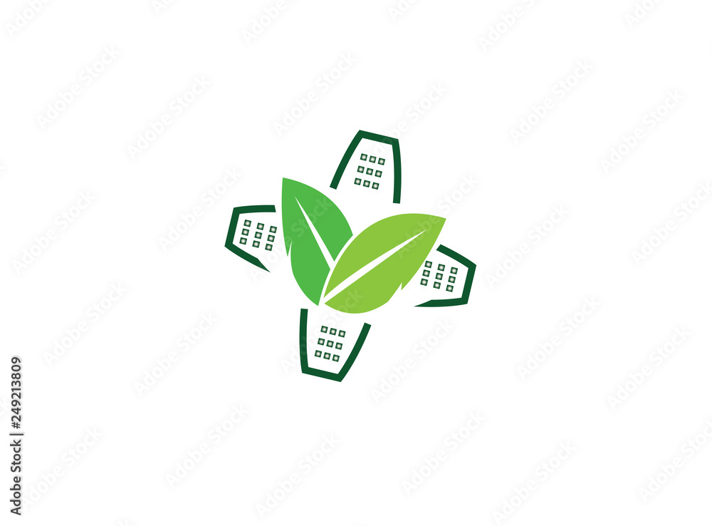 Bandage and leaves a natural bio medicine for logo design Bandage and leaves a natural bio medicine for logo design
