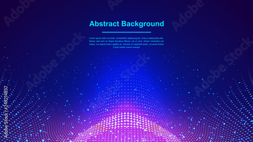 Dynamic abstract liquid flow particles background. Abstract particles background. Eps10 Vector background.