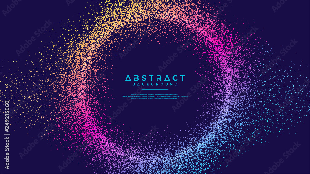 Dynamic abstract liquid flow particles background. Abstract particles circle background. Eps10 Vector background. Dynamic abstract liquid flow particles background. Abstract particles circle background. Eps10 Vector background.
