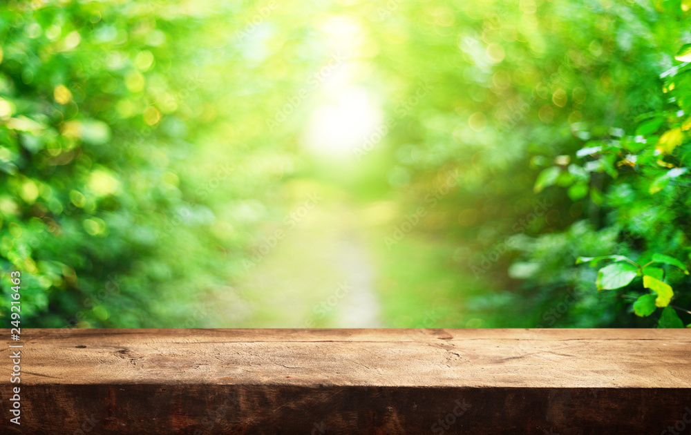Empty wooden table background Empty wooden table background