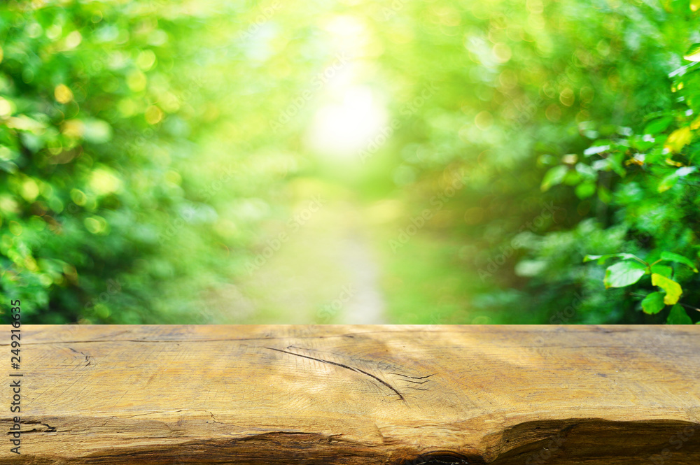 Empty wooden table background Empty wooden table background