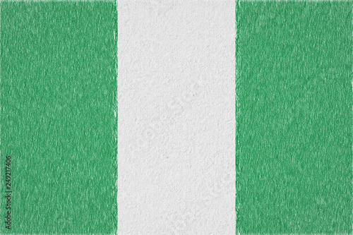 Nigeria painted flag