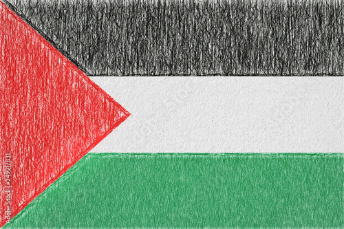 palestine painted flag