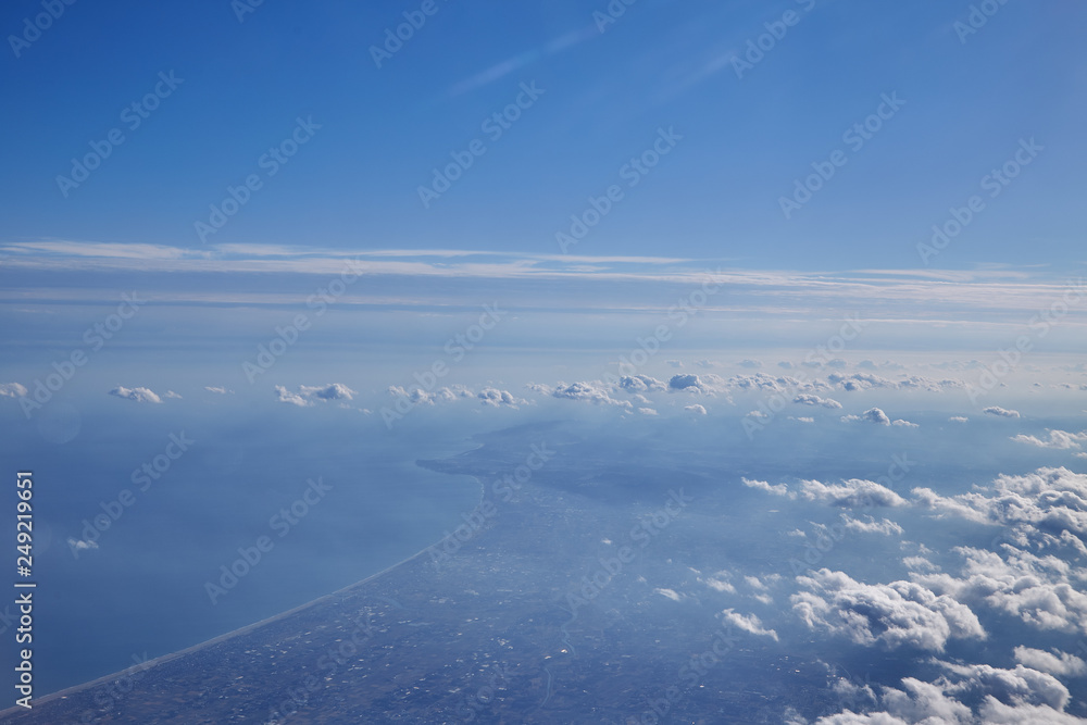 Beautiful Above clouds from an airplane