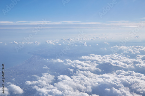 Beautiful Above clouds from an airplane