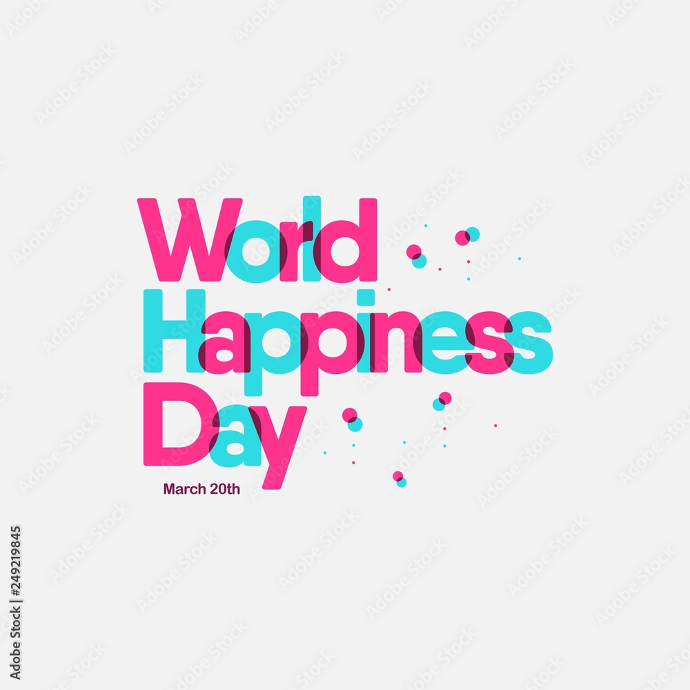 World Happiness Day Vector Template Design Illustration