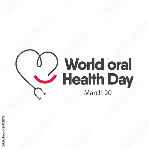 World Oral Health Day Logo Vector Template Design Illustration