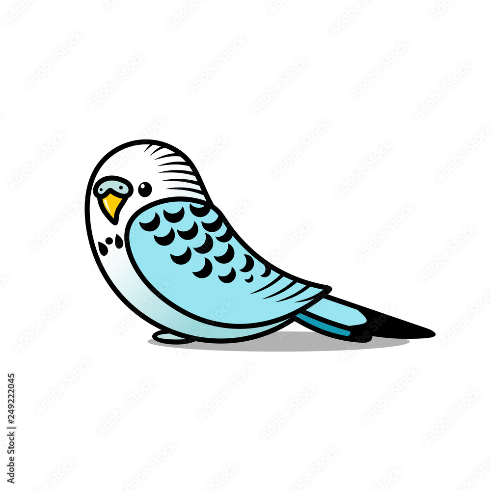Playful Parakeet for Children's Illustration Playful Parakeet for Children's Illustration