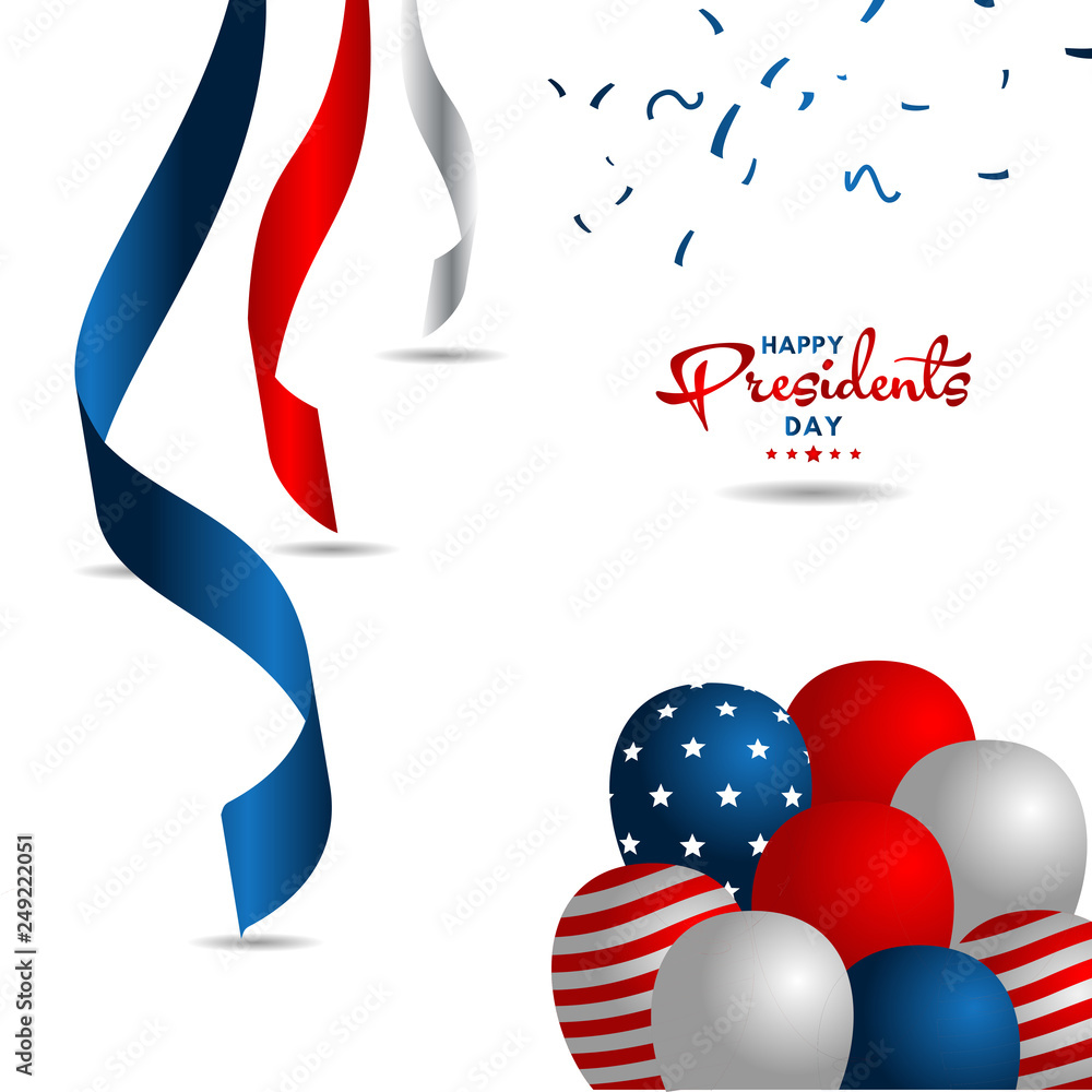 Obraz premium Happy Presidents Day Vector Template Design Illustration