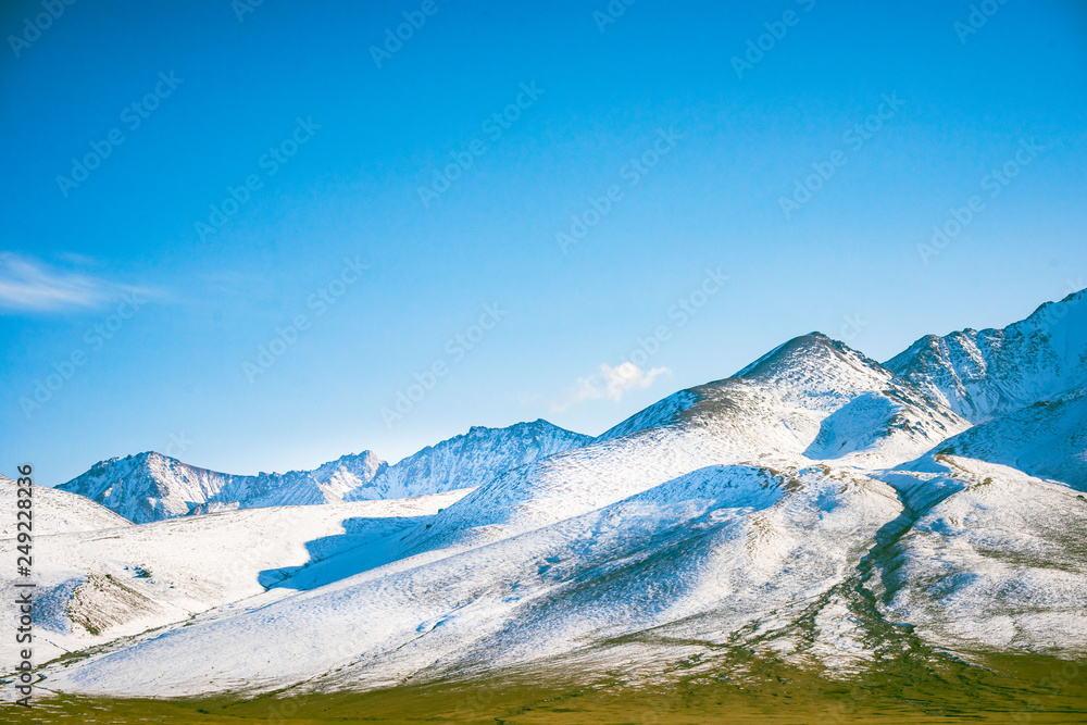 China, Asia, Xinjiang, Snow Mountain Scenery