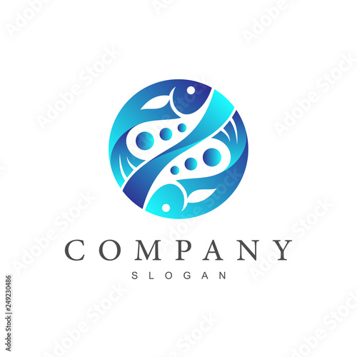 Two Fish Logo Template