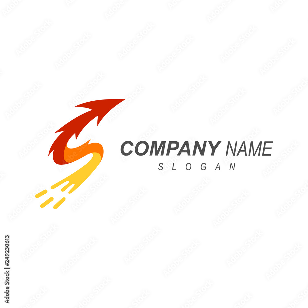 Obraz premium Fast Letter S Logo Template