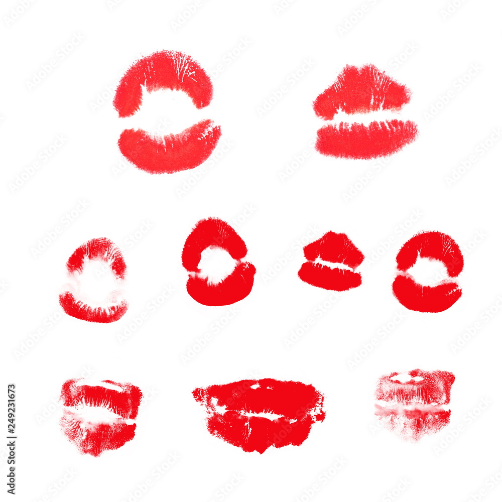 唇 キスマーク素材 Lips Kiss Mark Material Stock イラスト Adobe Stock