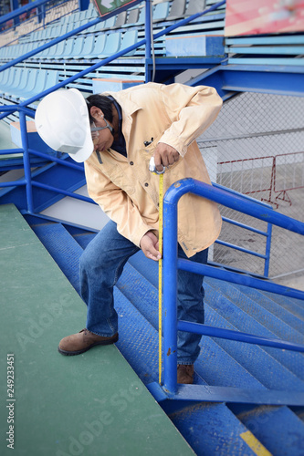 Male workers labor