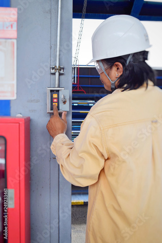 Male workers labor