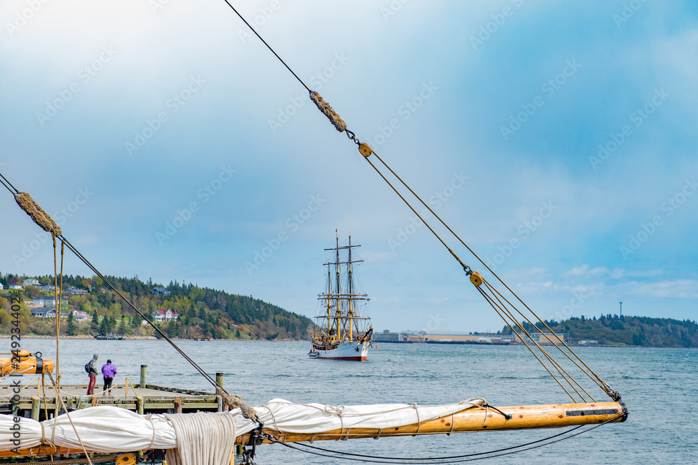 Fototapeta premium Tall Ship in the Harbour - Harbor