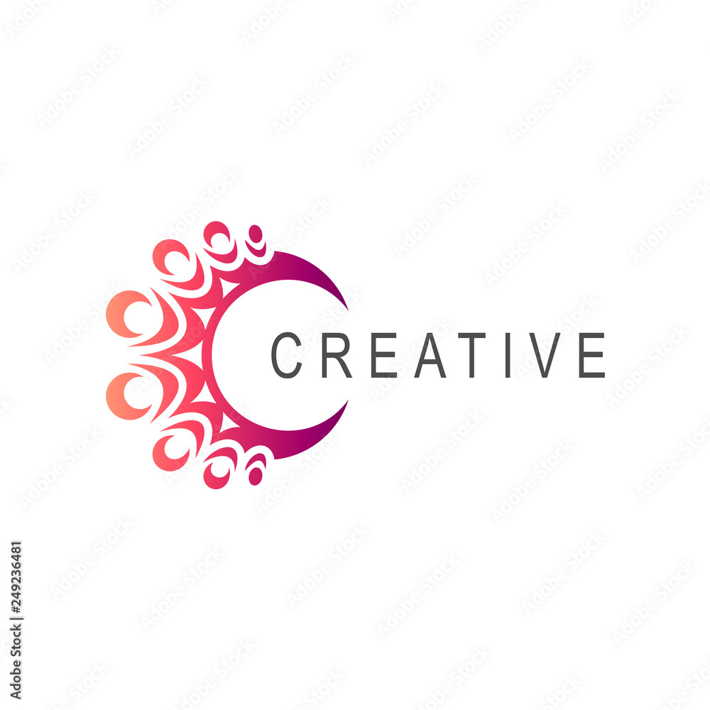 creative letter c logo template