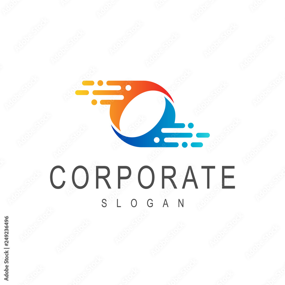 Obraz premium motion letter o logo