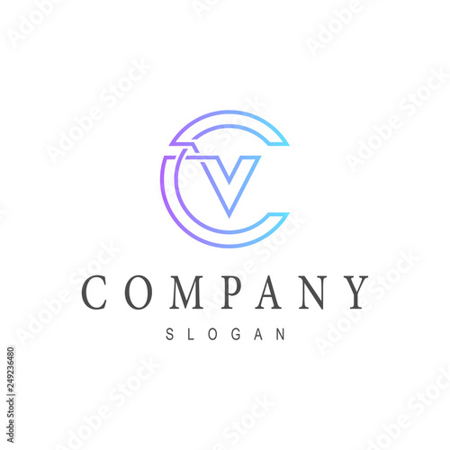 CV Logo Template, VC logo Template