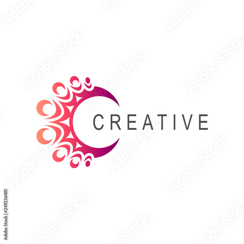creative letter c logo template