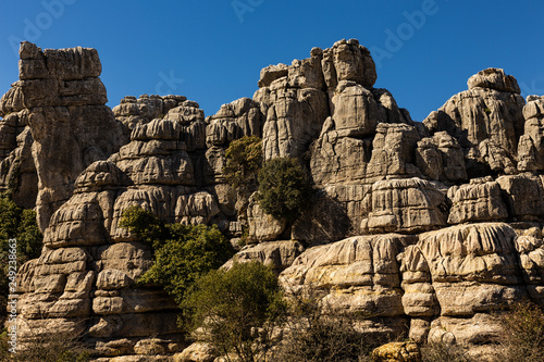 The Torcal de Antequera Natural Park contains one of the most impressive examples of karst landscape in Europe. This natural park is located near Antequera. Spain. © Eduardo Estellez