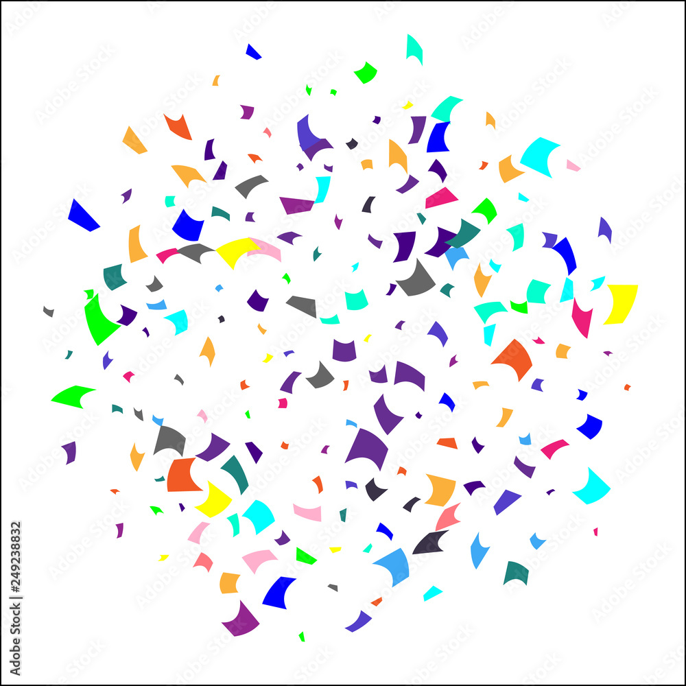 Colorful confetti on white background. Colorful confetti on white background.