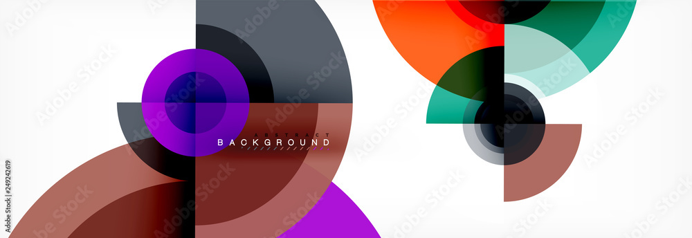 Round circles and triangles abstract background Round circles and triangles abstract background