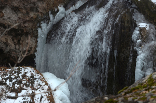 beautiful winter mountain water landscape © vladimirvu