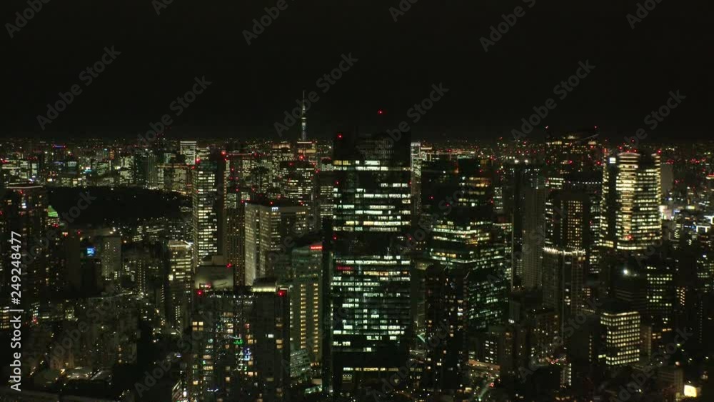 TOKYO, JAPAN - CIRCA FEBRUARY 2019 : Aerial view of CITYSCAPE of central area in TOKYO. View from Roppongi area. TOKYO, JAPAN - CIRCA FEBRUARY 2019 : Aerial view of CITYSCAPE of central area in TOKYO. View from Roppongi area.
