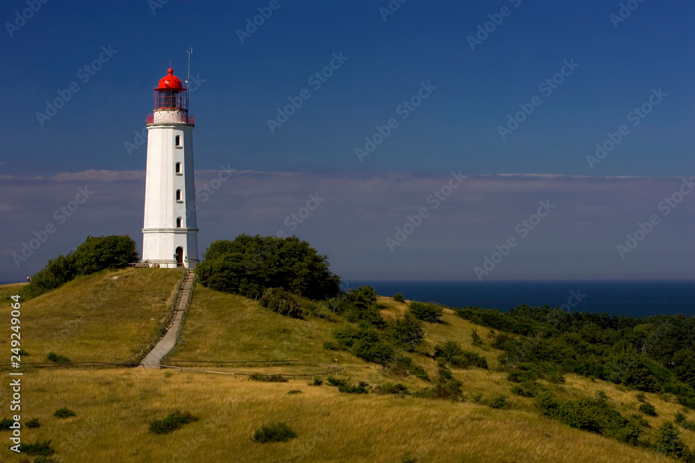 Leuchtturm Dornbusch, Insel Hiddensee, Ostsee, Mecklenburg-Vorpommern, Deutschland