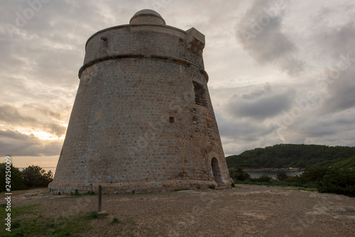 The tower of Sa Sal Rossa at dawn