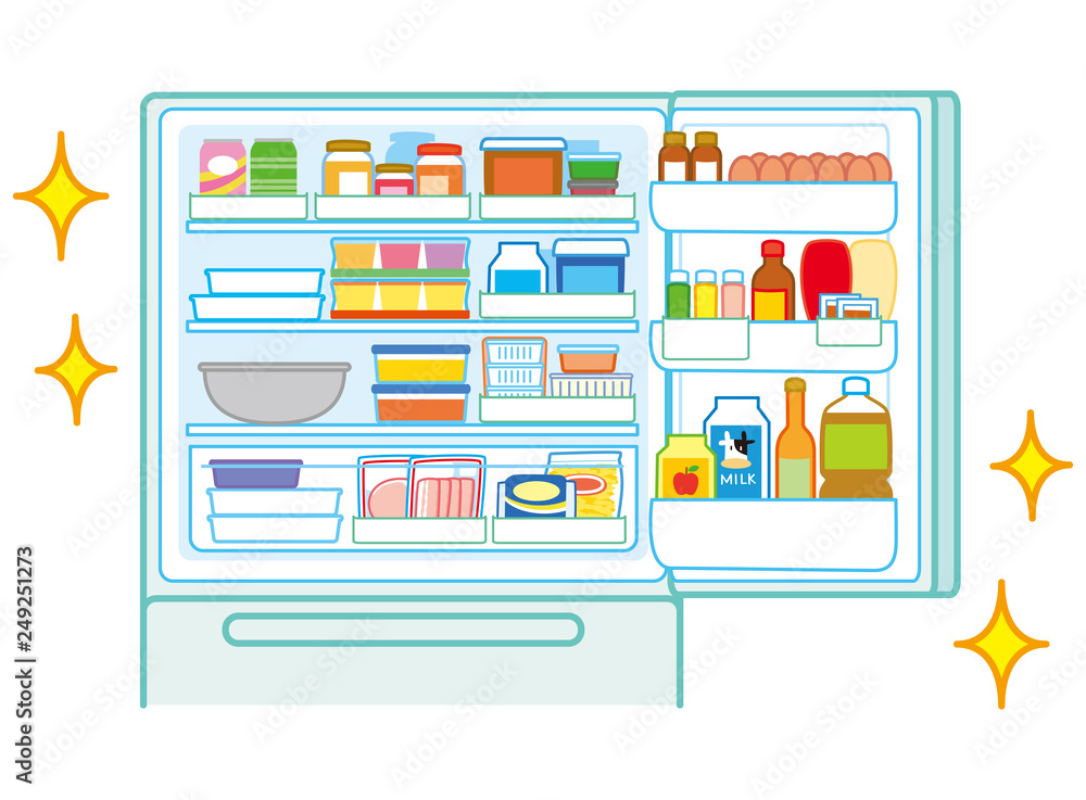 整頓された冷蔵庫