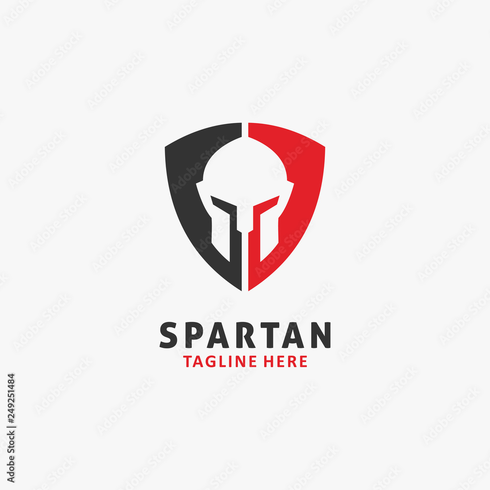 Spartan shield logo design Stock Vector Adobe Stock