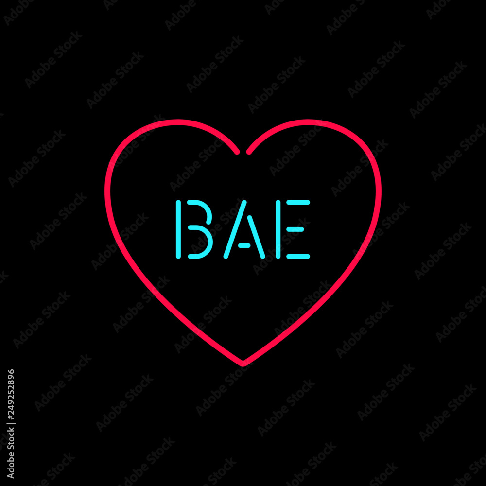 BAE NEON SIGN BLACK BACKGROUND BAE NEON SIGN BLACK BACKGROUND