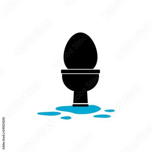Toilet clogged icon, Leakage canalization sign