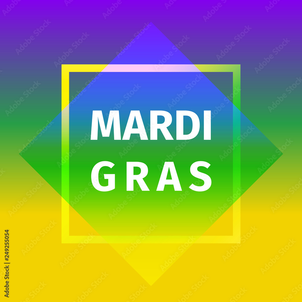Geometric colorful Mardi Gras Carnival logo Geometric colorful Mardi Gras Carnival logo