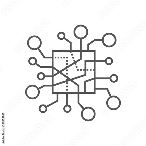 IOT Sign, Internet of Things icon. Editable Stroke. EPS 10