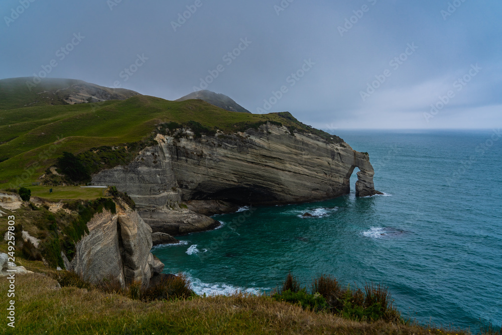 Fototapeta premium Able Tasman national park New Zealand, Tasman District South Island New Zealand, a spectacular rugged coastline at Cape Farewell in New Zealand.