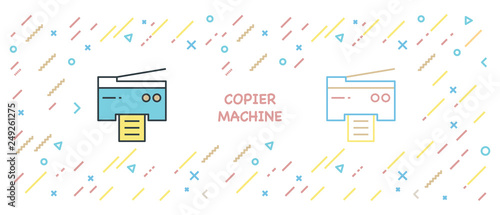 COPIER MACHINE ICON CONCEPT