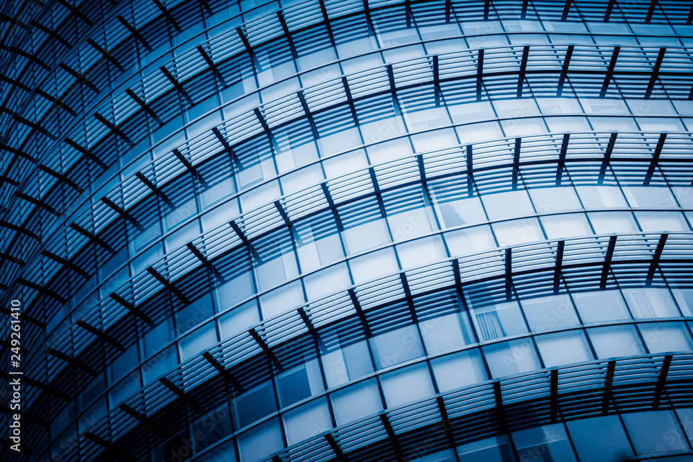 Obraz premium abstract architecture, blue toned image.