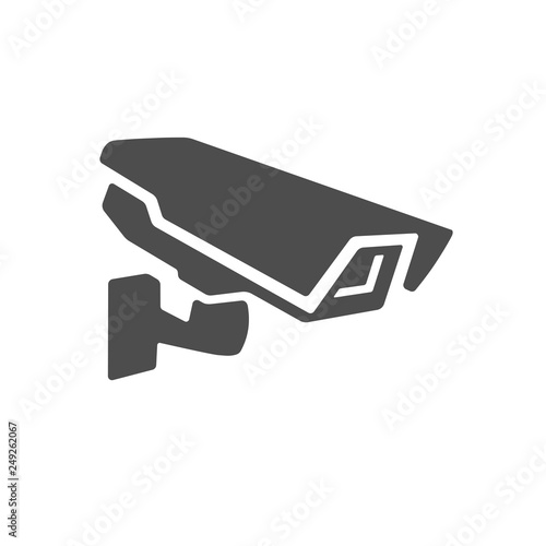 Closed Circuit Television Sign. Vector video surveillance icon.