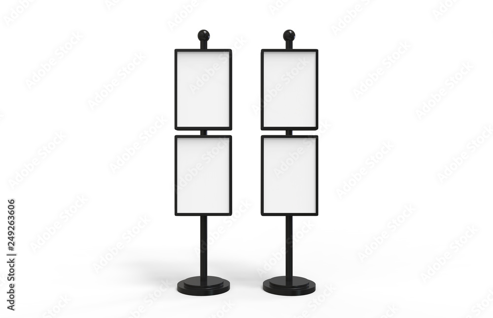 Poster stand takes multiple A2, A3, A4, A5 posters on a tall stand