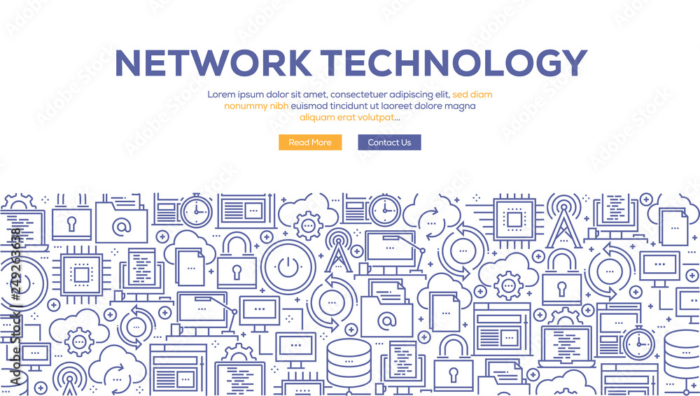 NETWORK TECHNOLOGY BANNER CONCEPT