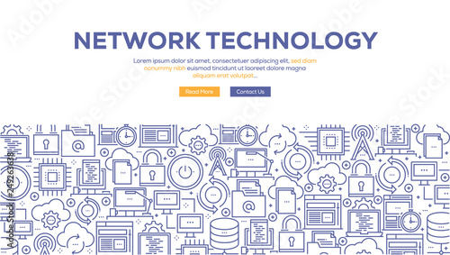 NETWORK TECHNOLOGY BANNER CONCEPT