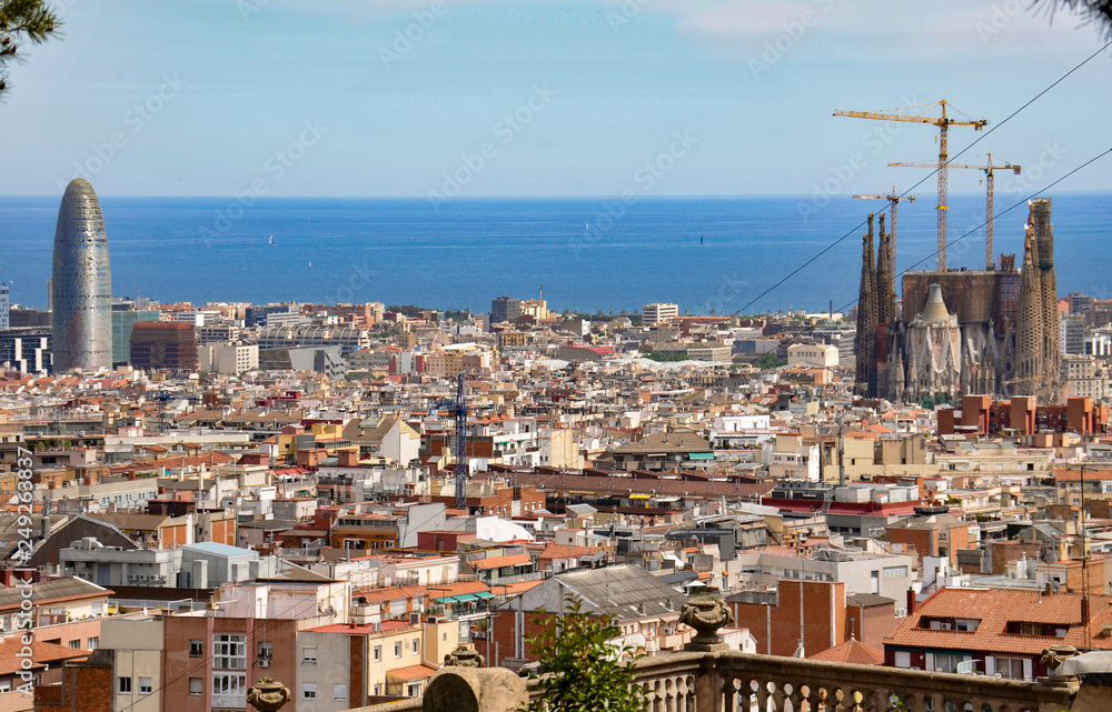 Aerial view ov Barcelona