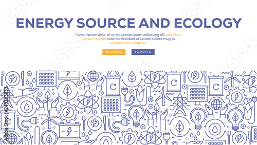 ENERGY SOURCE AND ECOLOGY BANNER CONCEPT