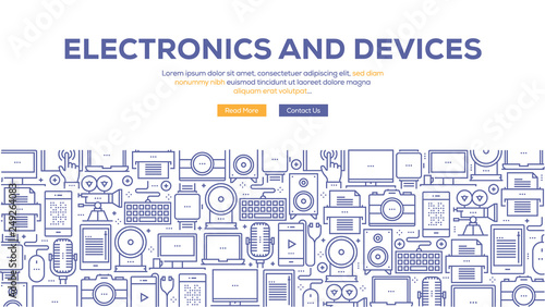 ELECTRONICS AND DEVICES BANNER CONCEPT