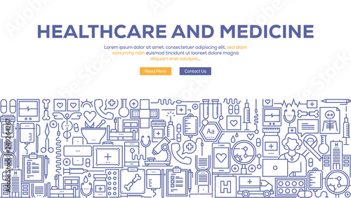 HEALTHCARE AND MEDICINE BANNER CONCEPT