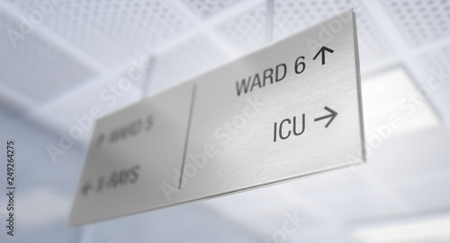 Konstfotografi Hospital Directional Sign